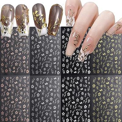 AUOCATTAIL 24 Grids Foil Nail Art Holographic Aluminum Nail Foil Flakes Stickers Nail Sequins 3D Glitter Decoration DIY Design Accessories Rainbow