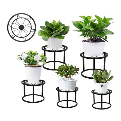 3 Tier 26.4in Height Movable Metal Plant Stand Indoor Outdoor Flower Pot  Holder, Small Plant Holders,Potted Plant Stand Plant Rack Planter Stand for  Home Balcony Garden Patio 