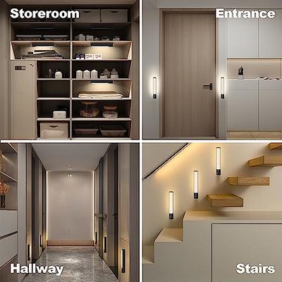 12 Inch Motion Sensor Under Cabinet Light Wireless with Remote and Timer,  86 LEDs Rechargeable Dimmable Under Counter Lights for Closet, Hallway,  Stairway, Wardrobe, Kitchen, Magnetic LED Lights - Yahoo Shopping