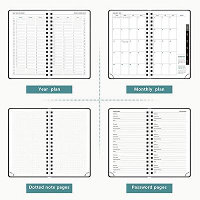 POPRUN 2024 Planner (4''x 6.25'') Pocket Calendar Weekly and Monthly (Jan  2024 - Dec 2024) Small Planner with Hourly Time Slots, Hard Cover