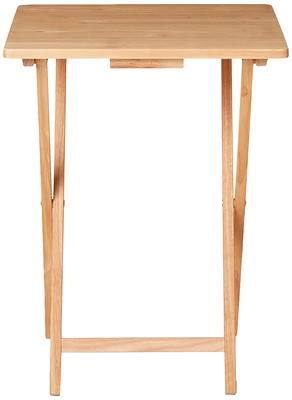 Mainstays Indoor Single Folding TV Tray Table Natural L 19 x W 15