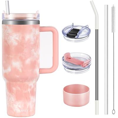Budget Friendly Quencher Stainless Steel Reusable Vacuum Insulated 40 oz  Tumbler with Leak Resistant Lid, Handle and Straw for Water, Iced Tea or  Coffee… (Rose Quartz) - Yahoo Shopping