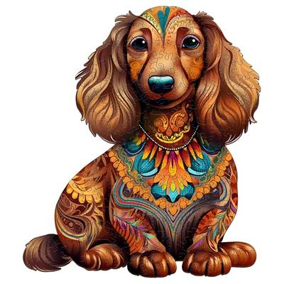 Dog Breed 3-D Block Puzzle- Dachshund