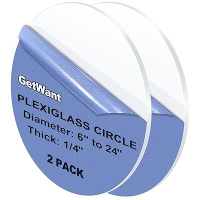 1/8 Plastic Circle Disc Round Acrylic Sheet Clear Plexiglass