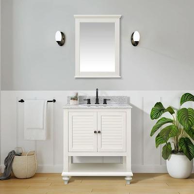 Home Decorators Collection Merryfield 37 in. W x 22 in. D x 35 in. H Single Sink Freestanding Bath Vanity in Dark Blue-Gray with Carrara Marble Top