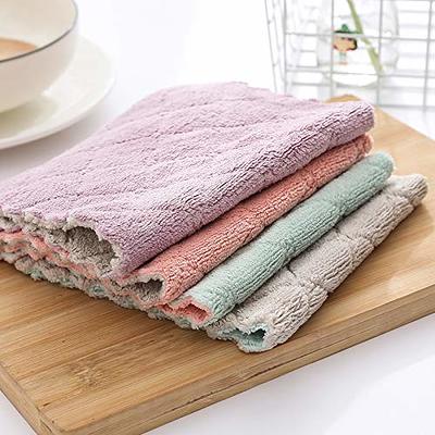 Homaxy 100% Cotton Waffle Weave Kitchen Dish Cloths, Ultra Soft Absorbent  Quick Drying Dish Towels, 12x12 Inches, 6-Pack, Light Gray