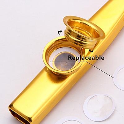 Kazoo Golden Aluminum Alloy with Five Membrane Flute Diaphragm Mouth Kazoos  Musical Instruments - Yahoo Shopping