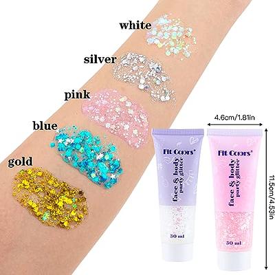 Body Glitter Gel, Cosmetic Grade Long-lasting Glitter For Face, Body, And  Hair, Safe And Easy To Use, Perfect For Festivals And Parties