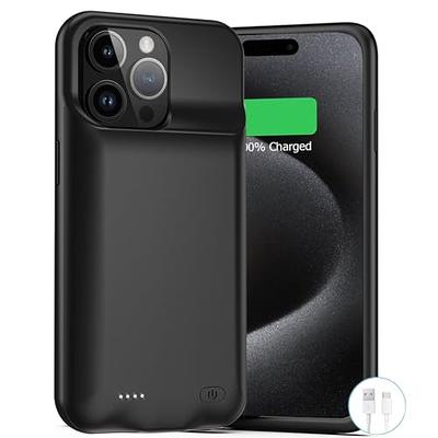 for iPhone 15 Pro Max External Battery Case Charger Power Bank Charging  Cover 