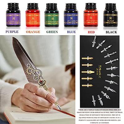 NC Quill Pen Ink Set, Including Quill pen, Glass Pen, Wooden Pen