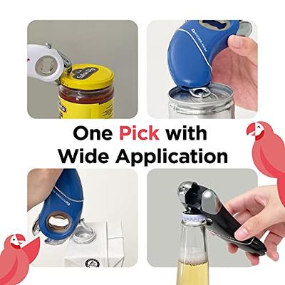 3-in-1 Can Opener Multifunctional Bottle Opener Easy Grip Bottle Opener  Opens Cans Beer Bottles Soda Cans Effortless Jar Lid