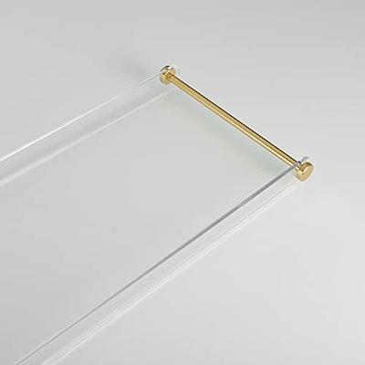 Beelee Bathtub Tray Clear Caddy Rack: Acrylic Tub Tray Shelf with Gold  Rails to Hold Book Phone Candle Wine - Waterproof Bathtub Accessories,  Luxury