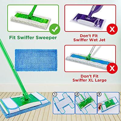 Replaceable Floor Mop Pad Compatible with Swiffer Sweeper Mops Reusable  Durable Microfiber Mop Pad, Hand Washable Machine Wash Pad (Blue-4 PCS) -  Yahoo Shopping