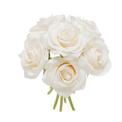 Bundle of 6 Tied with Raffia Roses Blush (Set of 2) House of Hampton®  Flowers Color: Cream - Yahoo Shopping