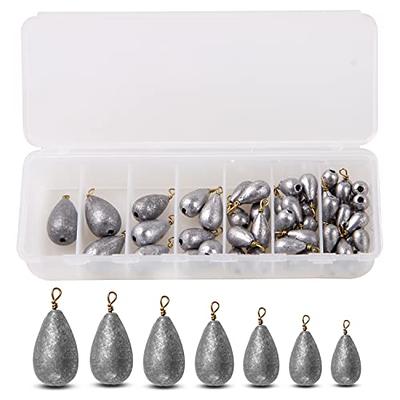 Laxygo Oval-Shaped Fishing Sinker Weights Egg Bullet Weights with Inner  Core Fishing Weight Sinkers Assortment 18pcs/30pcs for Saltwater Freshwater  Fishing (Style1-30pcs) - Yahoo Shopping