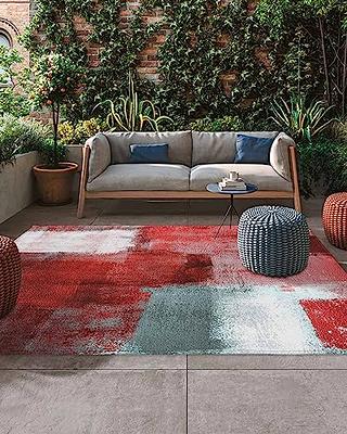 Outdoor Area Rug for Patio 5x8FT, Abstract Geometric Oil Painting Graffiti  Red Entryway Rug Carpet Doormat, Large Floor Mat for Porch, Backyard,  Apartment Balcony, Deck, Beach - Yahoo Shopping
