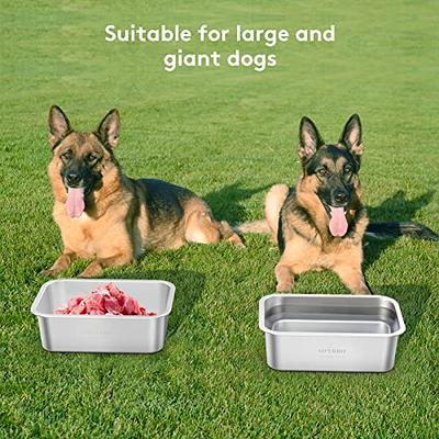 AIPERRO 304 Stainless Steel Slow Feeder Dog Bowls Metal Dog Food Bowls Dog  Wat