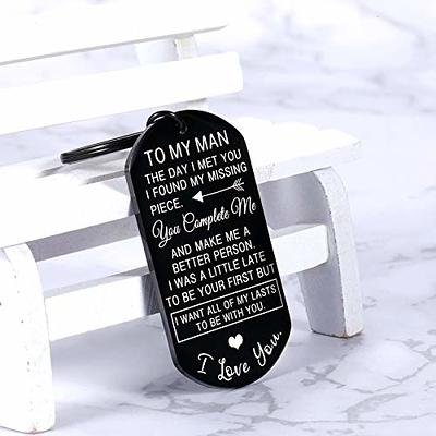 Valentines Day Gifts for Men To My Man Keychain Anniversary for