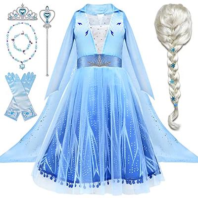 UPORPOR Light Up Princess Dress Halloween Costumes Girls Kid Toddler Clothes Christmas Party Outfit Vestido Blue, 2-14 Years