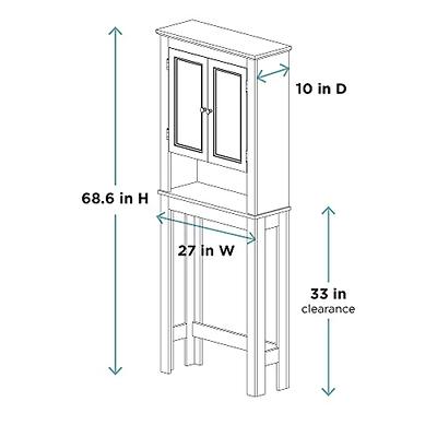 MXARLTR Over The Toilet Storage Cabinet, Over Toilet Bathroom Organizer,  Above Toilet Storage Cabinet with Barn Doors Behind Toilet Bathroom  Organizer Over-The-Toilet Cabinet (Cream White) - Yahoo Shopping