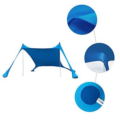  easierhike Beach Sunshade with Side Wall Shade Windproof Design, Sun Shelter UPF50+ Portable Family Canopy Tent Anchors 10x10 FT 4 Poles Pop  Up Outdoor Shelter for Beach,Backyard and Picnics : Sports 