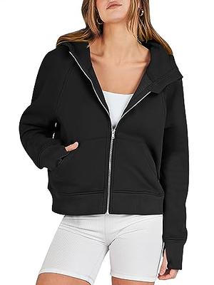 ANRABESS Hoodies for Women Casual Long Sleeve Jackets Oversized Fleece  Sweatshirts Zip Up 2023 Y2k Hooded Teen Girl Tops Trendy Fall Clothing  Black A1015heise-L - Yahoo Shopping