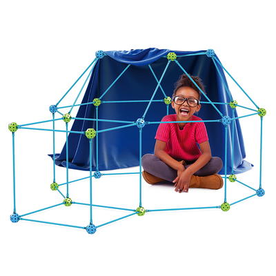  Tiny Land Kids-Fort-Building-Kit-130 Pieces-Creative Fort Toy  for 5,6,7,8 Years Old Boy & Girls-STEM Building Toys DIY Castles Tunnels  Play Tent Rocket Tower Indoor & Outdoor : Toys & Games