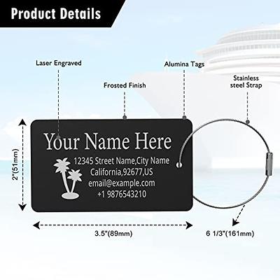 Luggage Tags for Suitcase - Personalized Engraved Metal Tag for Cruise  Travel - Custom Name Tags Suitable for Bags and Backpacks(Blue) - Yahoo  Shopping