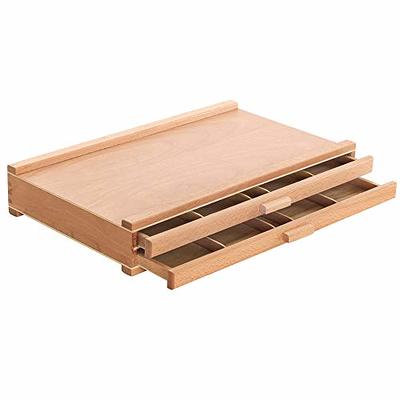 MEEDEN 4-Drawer Art Supply Storage Box - Large Capacity Multi-Function  Beech-Wood Pencil Box with Drawer & Compartments for Organizing Pastels