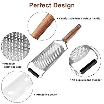 Black Classic Stainless Steel Zester and Cheese Grater (hard handle)