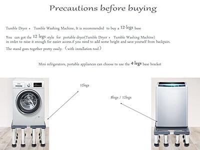 Multi-functional Adjustable Base Washing Machine Dryer stand Anti-Vibration  adjustable 17.7-27.5 Refrigerator floor trays cookers dishwasher Base  Stand [8legs-Legs Hight 5.9in] - Yahoo Shopping