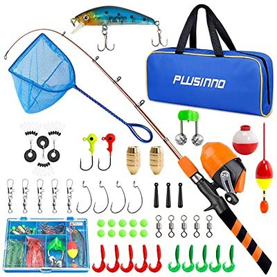 WIDDEN Kids Fishing Pole Full Kits Portable Telescopic Kids Fishing Rod and  Reel Combos with Tackle Box, Travel Bag for Girls, Boys, Youth, Blue :  : Sports & Outdoors