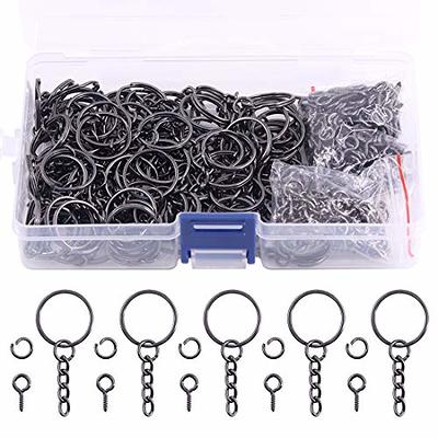 Keychain Making Supplies Paxcoo 50Pcs Keychains with Chain and 50 Pcs Jump Rings  Keychain Rings Kit Keychain Findings Bulk for Keychain Making DIY Crafts