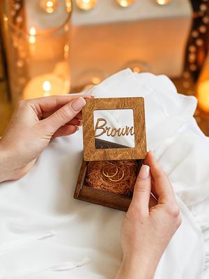 ARTIST INTERNATIONAL Wood Ring Box for wedding ceremony, Hexagon Wooden  Ring Box, Engagement Ring Box, Ring Bearer Ring Box, Ring Box Holder  (Naural) : Amazon.in: Jewellery