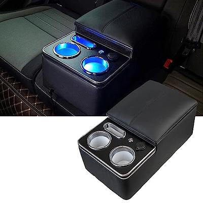 Car Console Organizer，Car Cup Holder Storage，Car armrest Box Storage  Box，Auto Console Side Storage Box with Cup Holders，car Tissue Storage Box  with