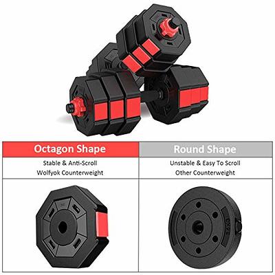 wolfyok Adjustable Dumbbell Set, Weights Dumbbells Set 44Lb/66Lb, 3 in 1  Free Weight Workout with Connector Used as Barbell, Push up Stand, Fitness  Workout Equipment for Men Women Home Gym - Yahoo Shopping