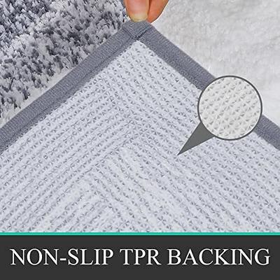 Bathroom Rug Mat Set 3 Piece, Non-Slip Shaggy Bath Mats, Absorbent