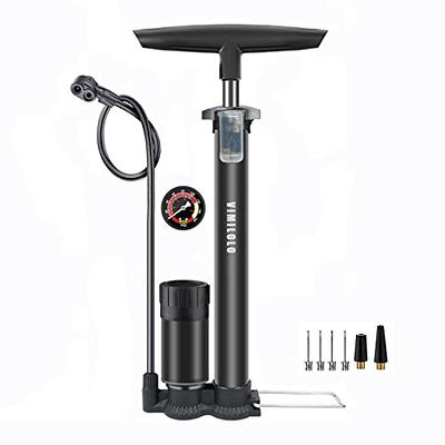 VIMILOLO Bike Pump Portable, Ball Pump Inflator Bicycle Floor Pump