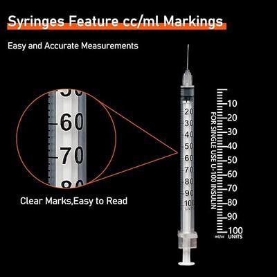 2.5ml Syringe With Needle-25g 1 Inch Needle, Disposable Individual