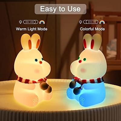 QANYI Cute Bunny Kids Night Light,7 Color Changing Tap Control Kawaii Lamp  with Soft Silicone, Room Decor, USB Rechargeable, Cute Lamp Gifts for Baby,  Children, Toddlers, Teen Girls - Yahoo Shopping