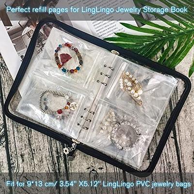 LingLingo Clear Double-Sided Refill Inner Pages for Transparent Jewelry  Storage Book 6 Ring Binder, 24 Sheets 96 Pockets - Yahoo Shopping