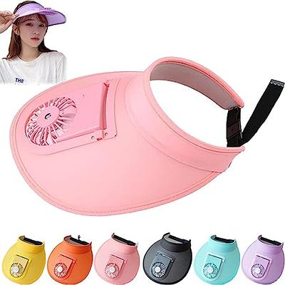 Sun Visor with Fan,Sun Visor Hat with Fan for Women,Sun Visor Hat