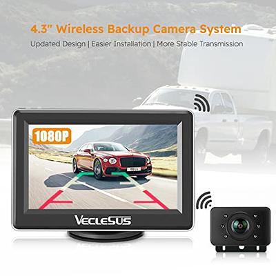 Wireless Backup Camera Truck Hitch Trailer - Easy Install Digital Stable  Signal HD 1080P Car Rear View Camera with 4.3 Inch Monitor System Super  Night