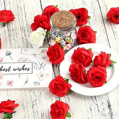 Kesoto 50pcs Red Roses Buds Artificial Flowers Bulk, 1.6 Small Silk Fake  Roses Flower Heads for Decoration, Crafts, Wedding Centerpieces Bridal  Shower Party Home Decor - Yahoo Shopping