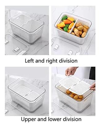 Yustuf 3-pack Vegetable and Fruit Storage Containers for Fridge Organizer  Produce Saver Containers for Refrigerator Lettuce Keeper BPA-Free Kitchen  Organization with Lids and Air Vents (White) - Yahoo Shopping