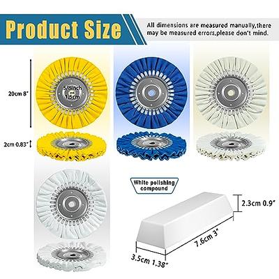 11 Pcs Airway Buffing Wheel Kit 8 Inch Polishing Wheel For Drill