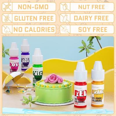 Gel Food Coloring - 18 Color Food Grade Rainbow Fondant Cake Food Coloring  Gel Set for Baking