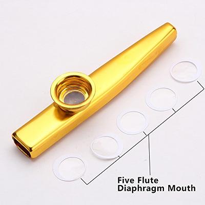 Kazoo Golden Aluminum Alloy with Five Membrane Flute Diaphragm Mouth Kazoos  Musical Instruments - Yahoo Shopping