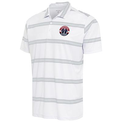 Men's Antigua White Atlanta Falcons Metallic Logo Apex Polo in