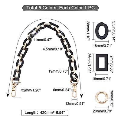 Handbag Chain Straps 2Pcs 10 Inch Bag Replacement Strap Enamel